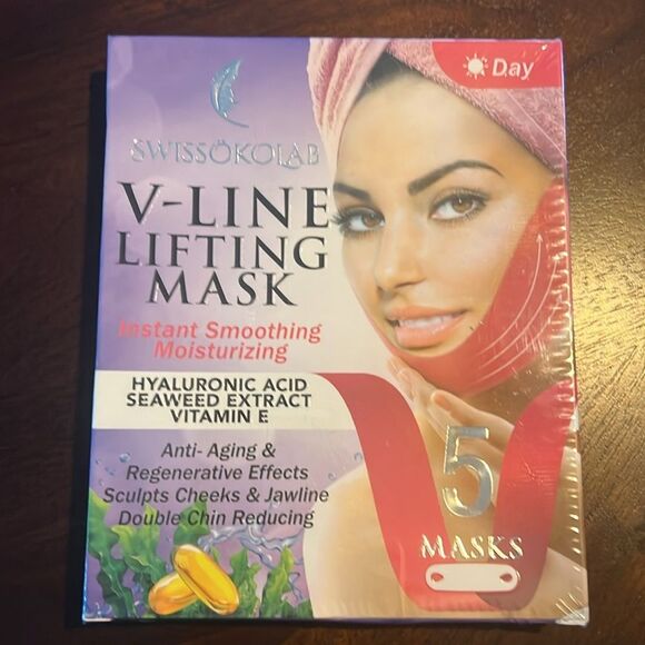 SWISSÖKOLAB V shape lifting up Face Mask 💗 hyaluronic acid 💗 - Picture 1 of 8